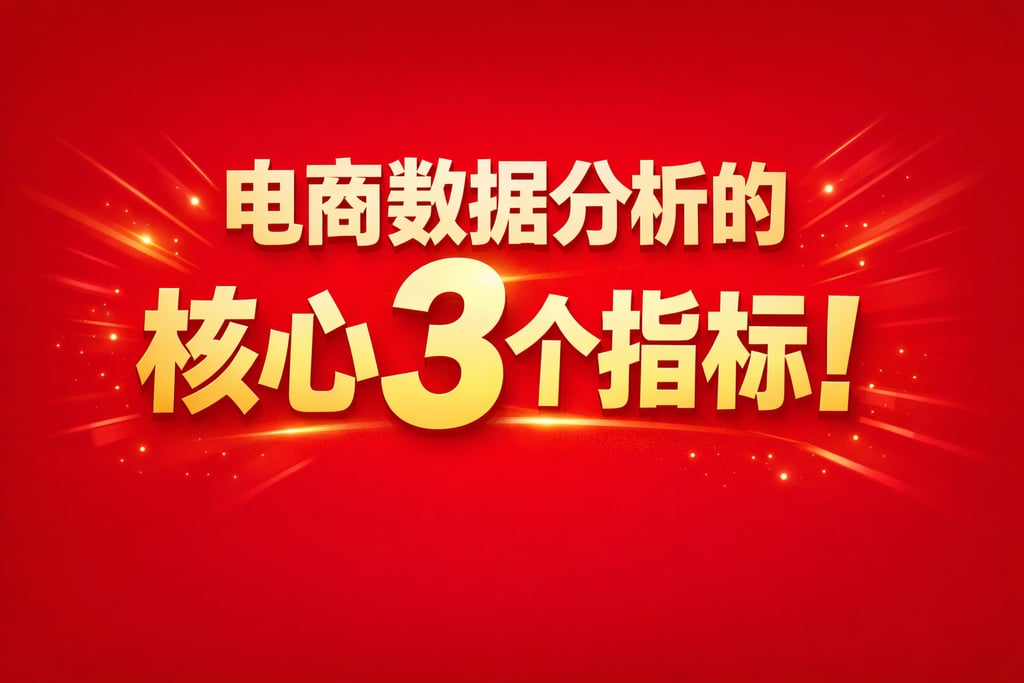 重点突出！电商数据分析的重要指标，核心 3 个
